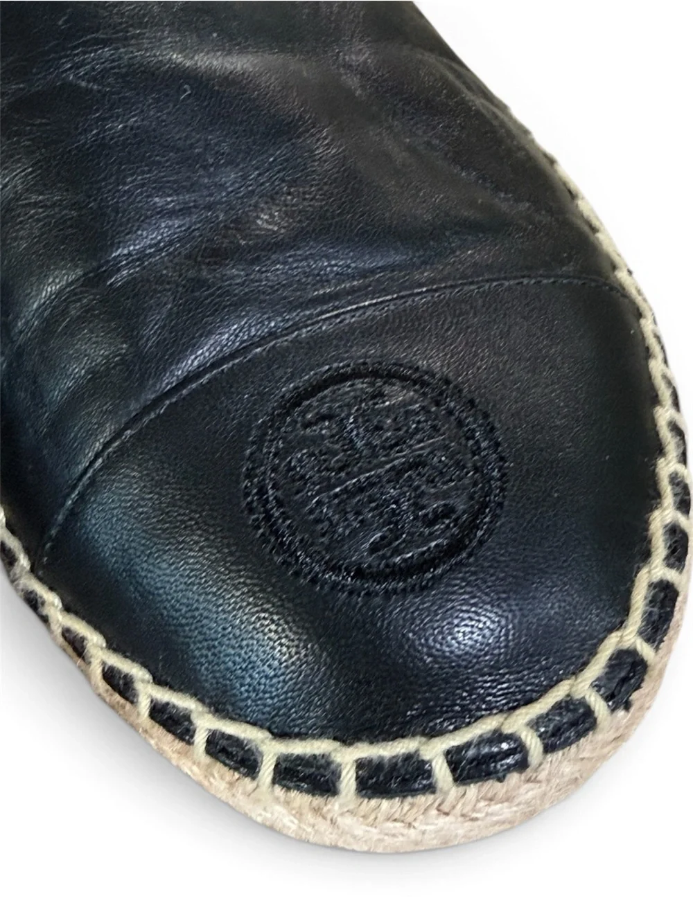 Tory Burch Colorblock Flat Espadrille in Perfect Black Nappa Leather
